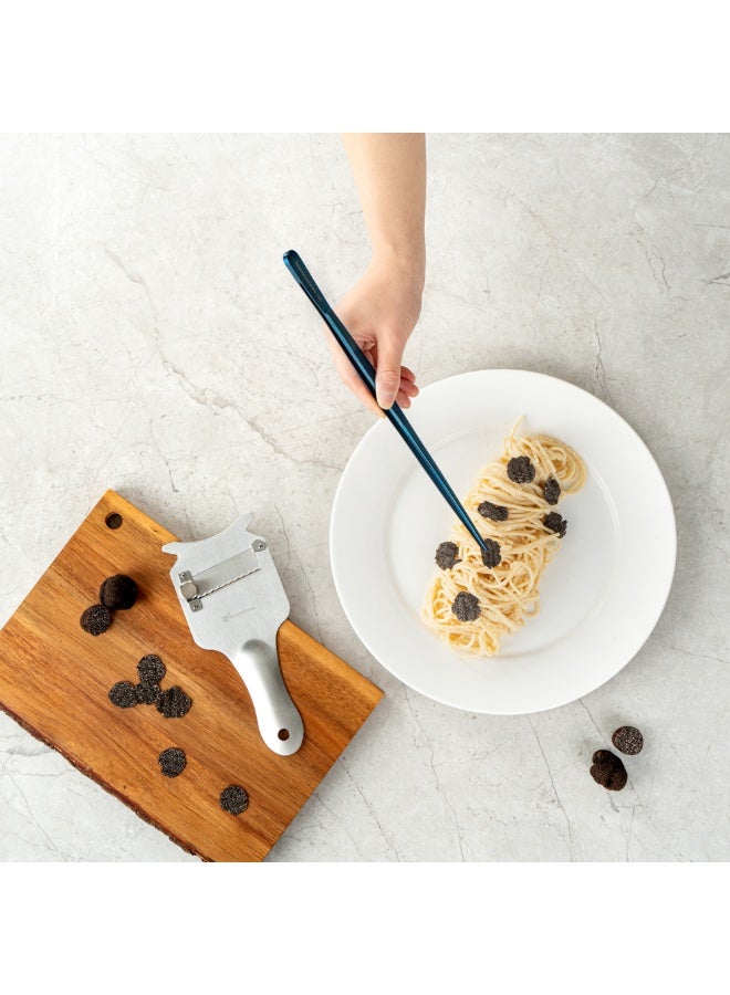 Restaurantware ملقط الطعام المثالي بطول 11.8 بوصة، 1 ملقط مطبخ مستقيم طويل - أطراف مسننة للدقة، للتقديم أو التزيين، ملقط طهي من الفولاذ المقاوم للصدأ الأزرق، قوي - Image 3