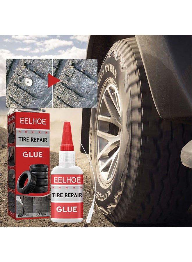 إيلهو غراء إصلاح الإطارات، أسمنت مطاطي أسود احترافي للسيارات والدراجات النارية والدراجات الهوائية والطائرات الصغيرة وأكثر، مناسب لجميع أنواع الإطارات، يجمع بين قوة الالتصاق دون فصل، متين وقوي، مرن، مقاوم للماء، مقاوم للطقس - Image 2