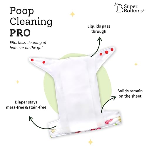 superbottoms Disposable Easy Clean Top Sheets l Easy To Dispose l Compatible With Cloth Diaper, Langot & Padded Underwear l Hypoallergenic, Skin-Friendly|(100 Per Pack) Pack of 2 - Image 4