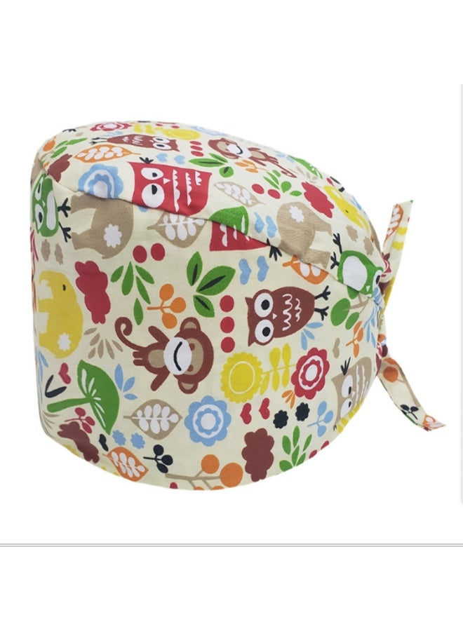 Cotton Printed Scrub Cap - Unisex Nurse and Doctor Essential