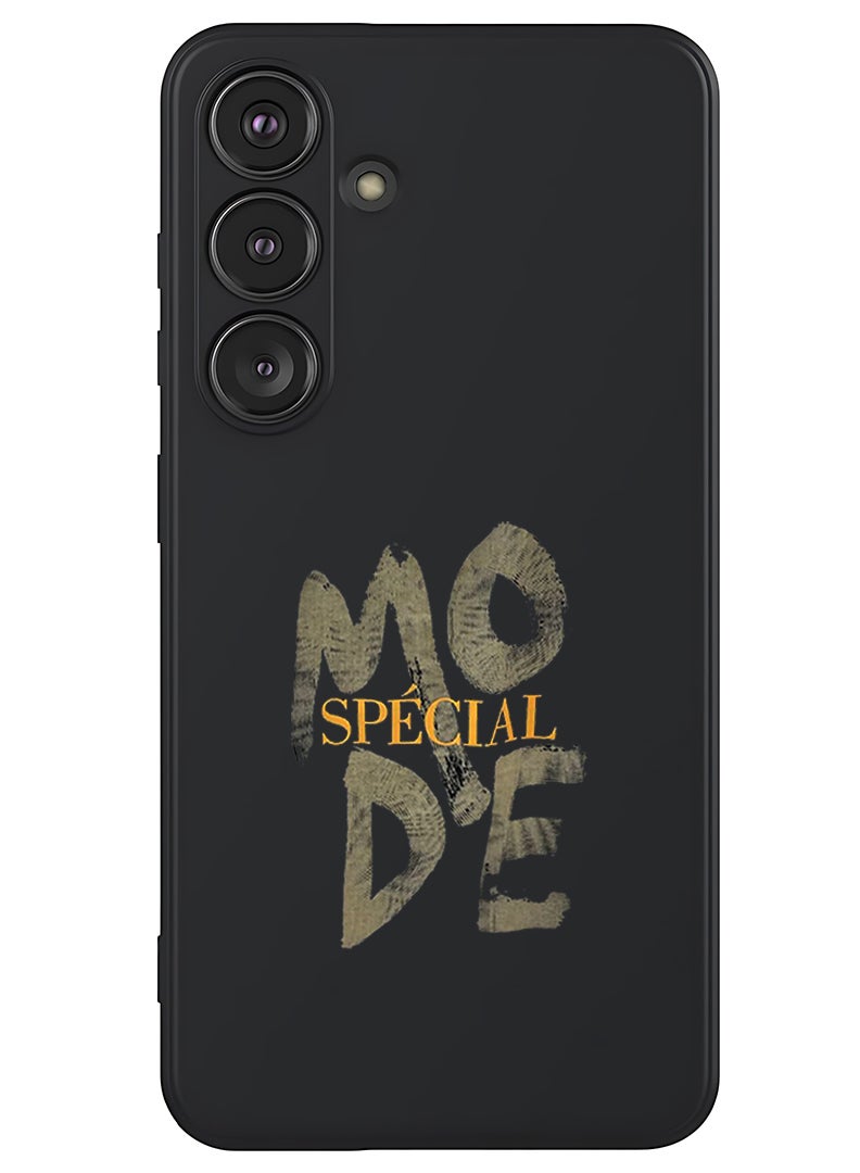 Theodor Protective Slim Fit Case Liquid Silicone Cover with Full Body Protection Anti-Scratch Shockproof Case For Samsung Galaxy S25 (Black) - Mode special - Image 1