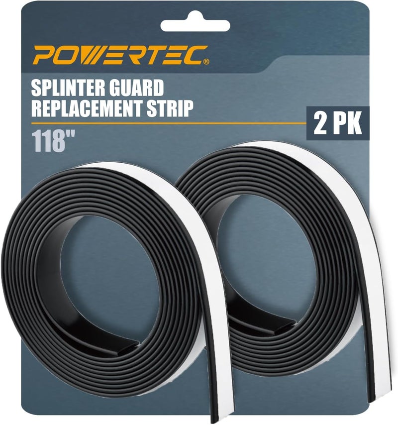 POWERTEC 71656-P2 Splinter Guard Replacement Strip 118" for Track Saw Guide Rail, Makita 194419-4 & Festool Track Saw Guide Rails, 2 PK - Image 1