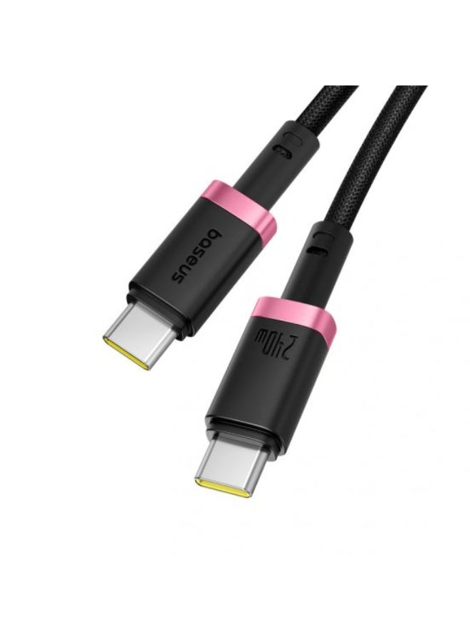 Baseus Dura USB-C to USB-C Cable 240W - 1M - Red/Black Red black - Image 1