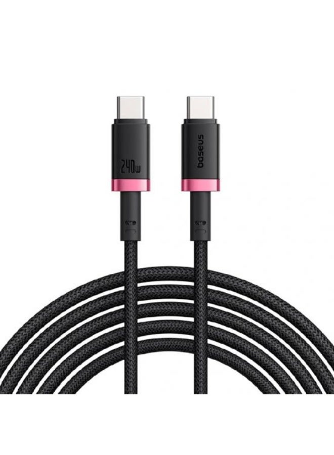 Baseus Dura USB-C to USB-C Cable 240W - 1M - Red/Black Red black - Image 2