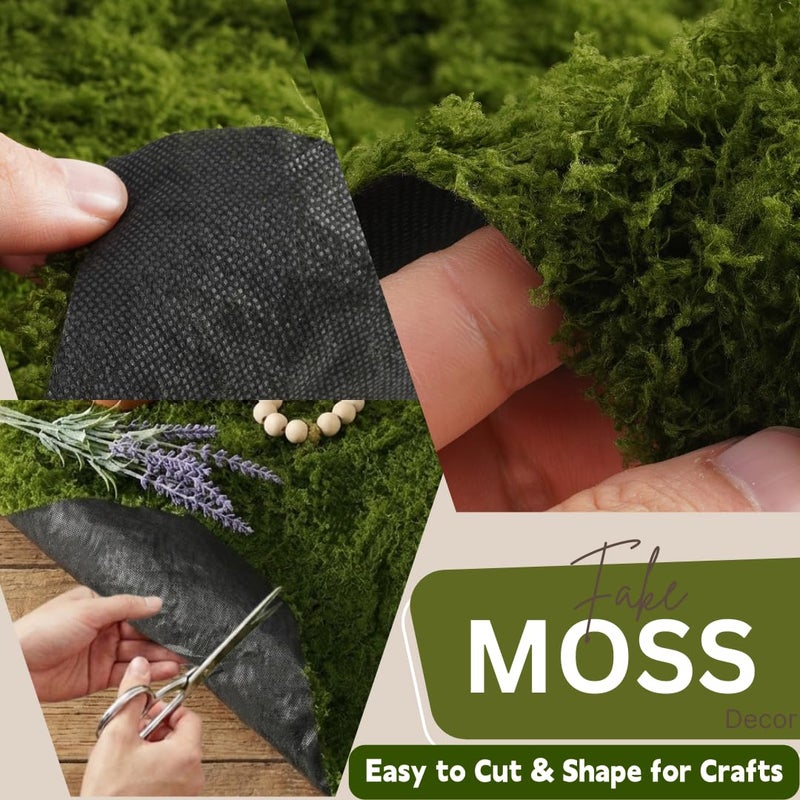 BYHER Fake Moss Mat Artificial Moss Roll - 12" x 71"Cloud Soft Feel Moss Table Runner for Decor, Faux Grass Mat for Crafts, DIY Fairy Garden, Wedding & Party Decorations (Realistic Green: 30x180cm) - Image 4