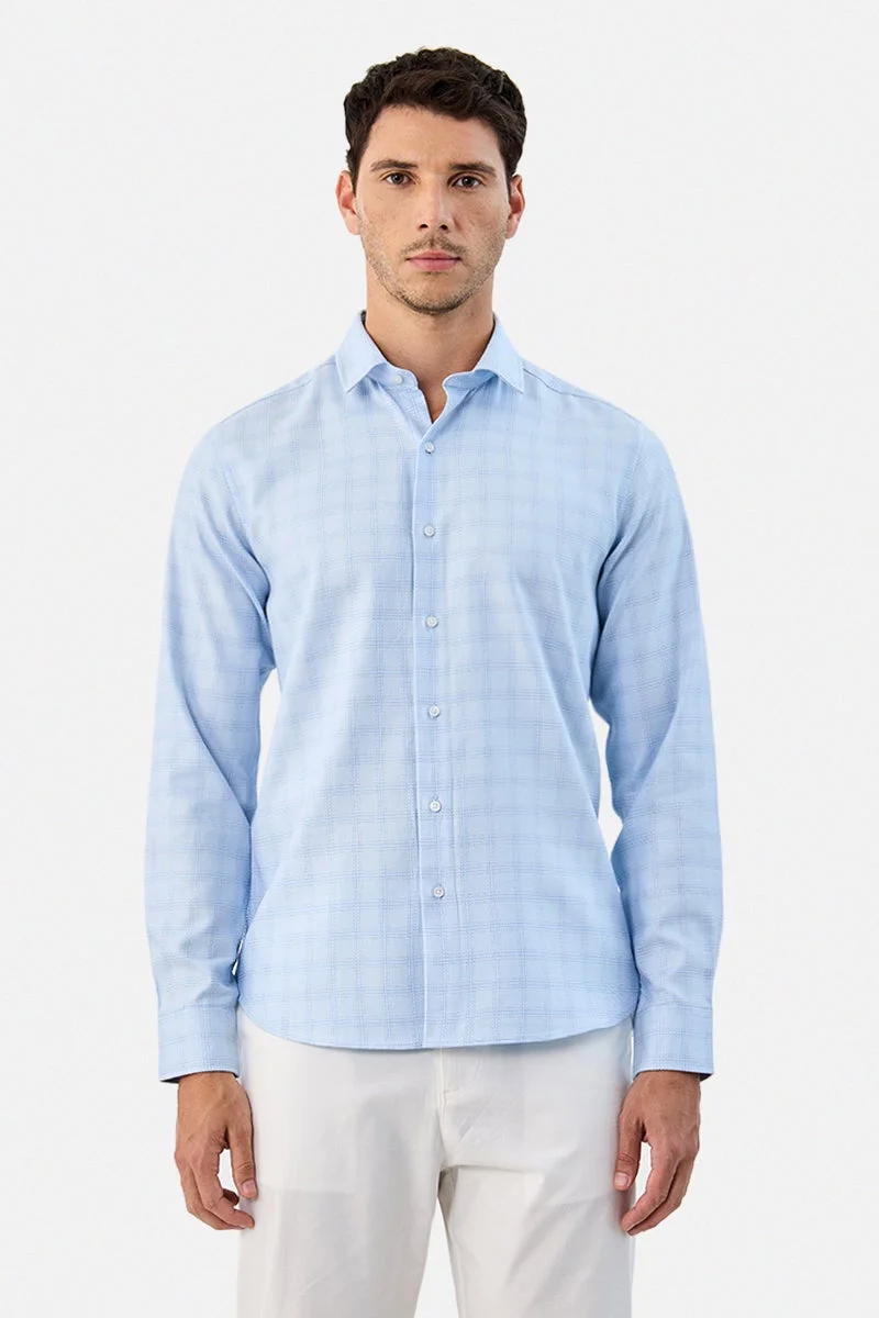 SNITCH Slim Fit Checks Luxe Shirt