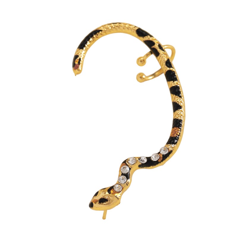 ofeankri Snake-Shaped Diamond-Encrusted Ear Cuff - Bold, Cool, and Versatile - Image 5