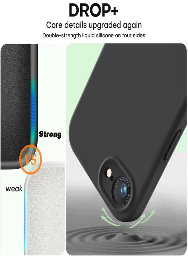 Vooii Compatible with iPhone 16e Case, Upgraded Liquid Silicone, Camera Protection, Soft Anti-Scratch Microfiber Lining, Shockproof Case for iPhone 16e 6.1" - Black - Image 4