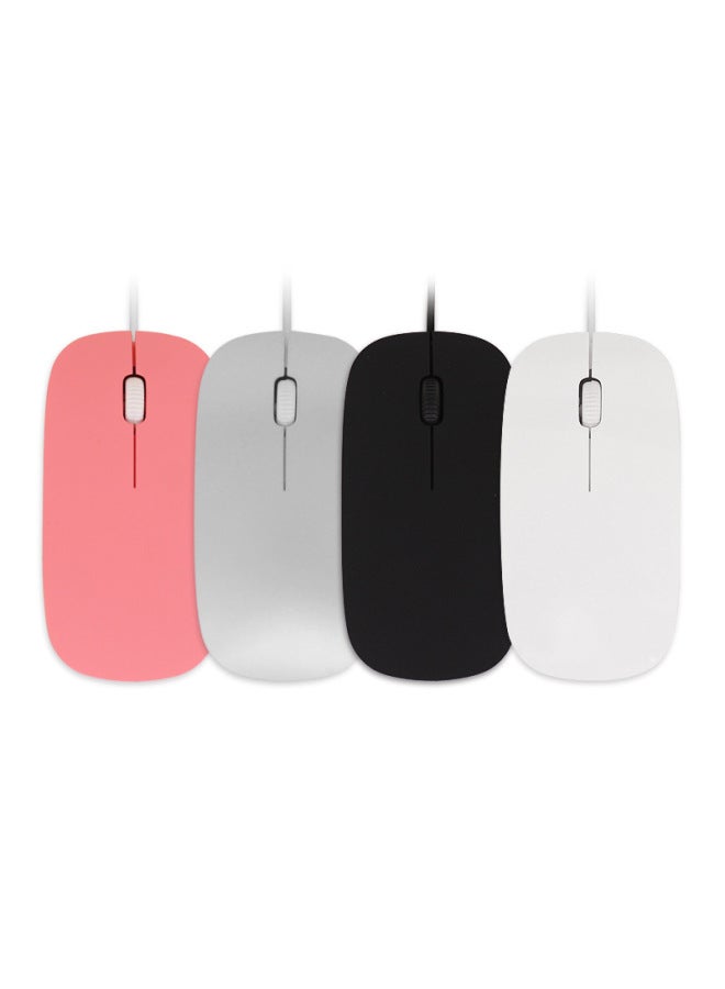 Wired Mouse Usb Mute Notebook For Huawei Dell Lenovo HP Xiaomi Asus Samsung Apple Cable-Color:Silent Version Wired Frosted Powder (comes With Mouse Pad)-Interface:Official Standard - Image 3