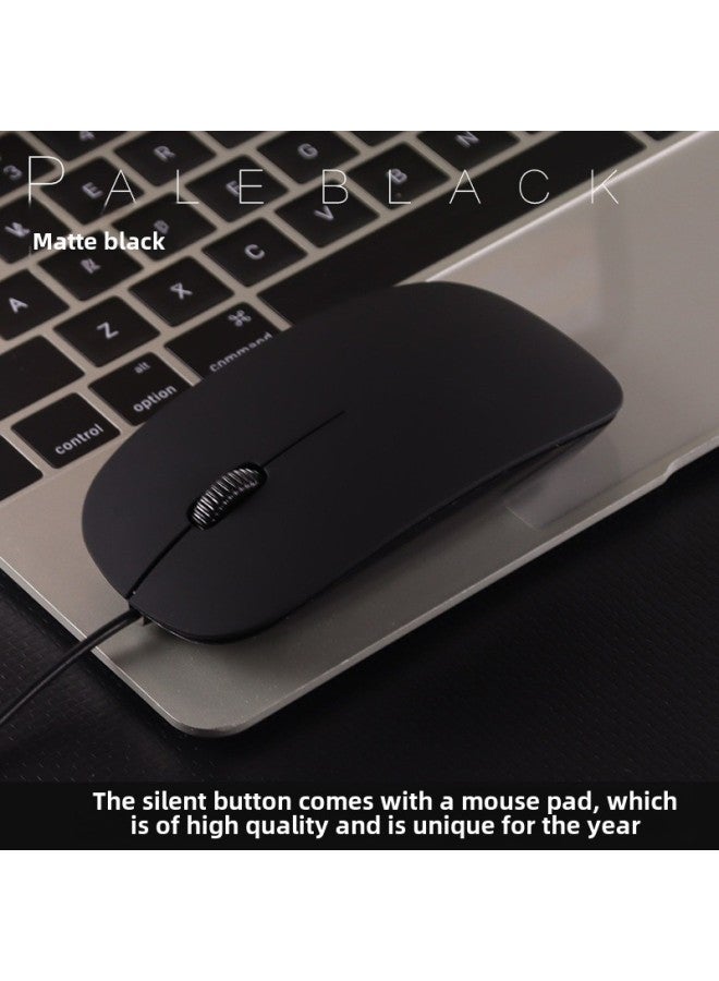 Wired Mouse Usb Mute Notebook For Huawei Dell Lenovo HP Xiaomi Asus Samsung Apple Cable-Color:Silent Version Wired Frosted Powder (comes With Mouse Pad)-Interface:Official Standard - Image 5