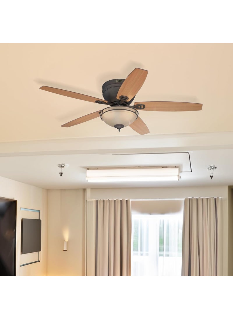 Westinghouse Westinghouse 7209600 Traditional Carolina LED 52 inch Oil Rubbed Bronze Indoor Ceiling Fan LED Light Kit with Amber Alabaster Bowl  - Image 5