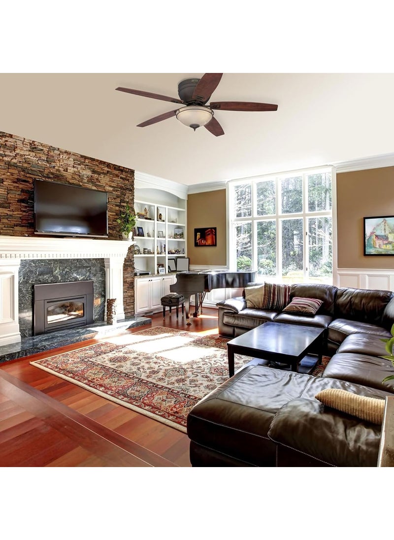 Westinghouse Westinghouse 7209600 Traditional Carolina LED 52 inch Oil Rubbed Bronze Indoor Ceiling Fan LED Light Kit with Amber Alabaster Bowl  - Image 4