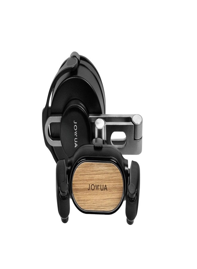 Jowua 6D Tesla Compatible Invisible Foldaway Car Mount (Universal Roller Mount) Compatible for Tesla Tesla Model 3/ Y, Model S/X Plaid (6D Suction Cup)