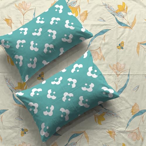 Urban Space 144 TC Divine 100% Cotton Bedsheet for Double Bed with 2 Pillow Covers, Queen Bedsheet (Size 90 x 100 inches, Sprinkle Buttercream, Double) - Image 5