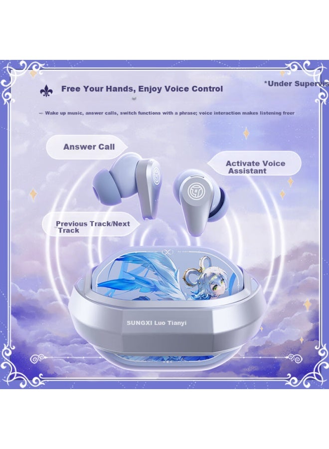 Songx Luo Tianyi Co-branded Bluetooth Earphones Anc Active Noise Cancelling Hifi High-fidelity Sound Gaming Low Latency Sports Earphones Compatible With Apple And Android Phones New Model - Image 4