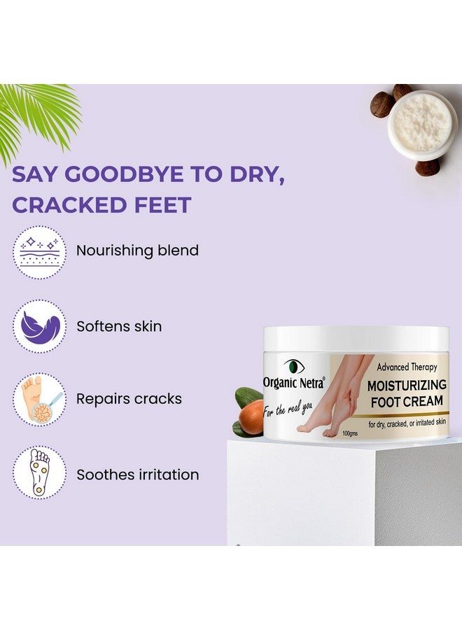 Organic Netra Moisturizing Foot Cream for Dry, Cracked & Irritated Skin with Glycerin & Aloe Vera (100g) - Image 4