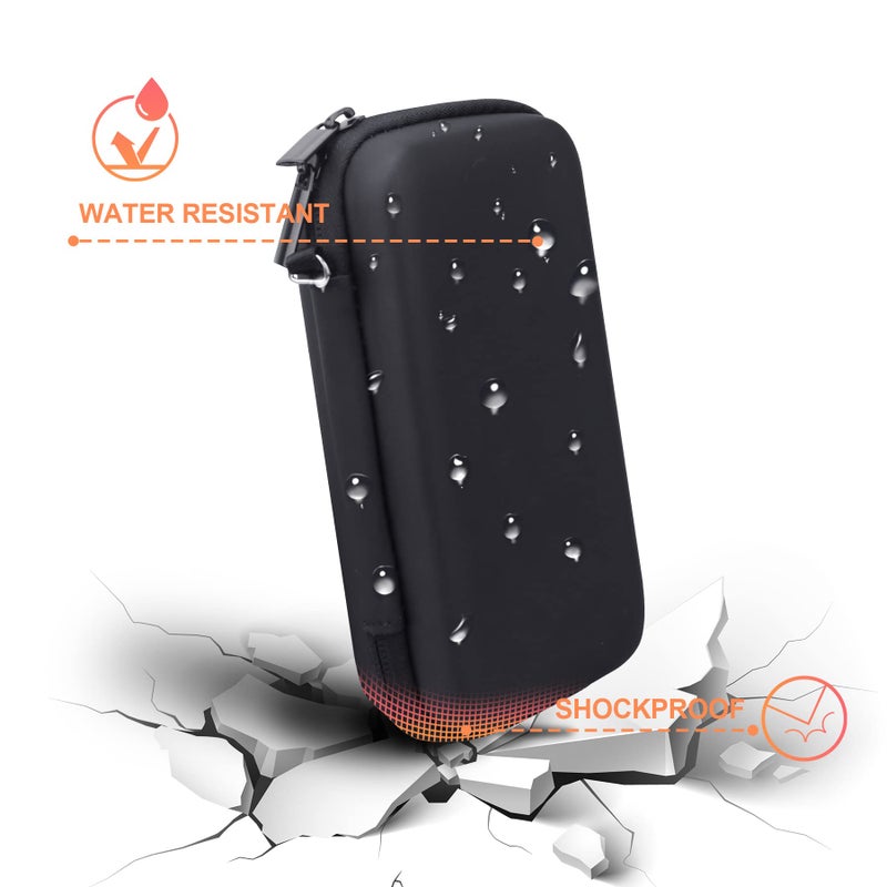 BOVKE Diabetic Supplies Travel Case, Storage Carrying Bag for Diabetes Testing Kit, Blood Glucose Monitor Meters, Test Strips, Medication, Lancets, Needles, Syringes and Other Diabetic Supplies, Black - Image 5