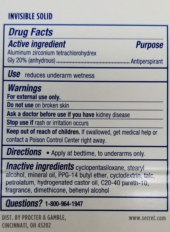 Secret مزيل العرق الصلب غير المرئي بقوة سريرية (1.6 أونصة، 3 عبوات) - Image 3