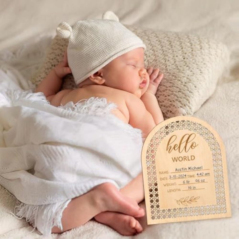 Baby Gift, Wooden Ultrasound Picture Frame, Newborn Gifts and Keepsakes, هدايا مواليد for Gender Reveal Expecting to Be Mom Dad First Time Parents Gifts - Image 2