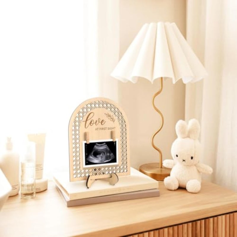 Baby Gift, Wooden Ultrasound Picture Frame, Newborn Gifts and Keepsakes, هدايا مواليد for Gender Reveal Expecting to Be Mom Dad First Time Parents Gifts - Image 5