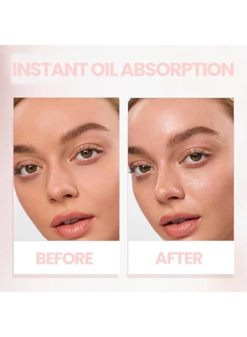 Luckam Oil Blotting Paper for Face with Mirror & Puff, 3-in-1 Oil Absorbing Sheets for Oily Skin, Makeup Blotting Papers to Control Shine and Grease, Gentle for Men and Women, 300 Sheets - Image 2