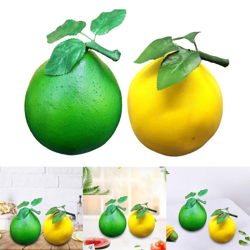 Realistic Yellow Grapefruit Artificial Fruit Photography Props Party Decorations - Image 3