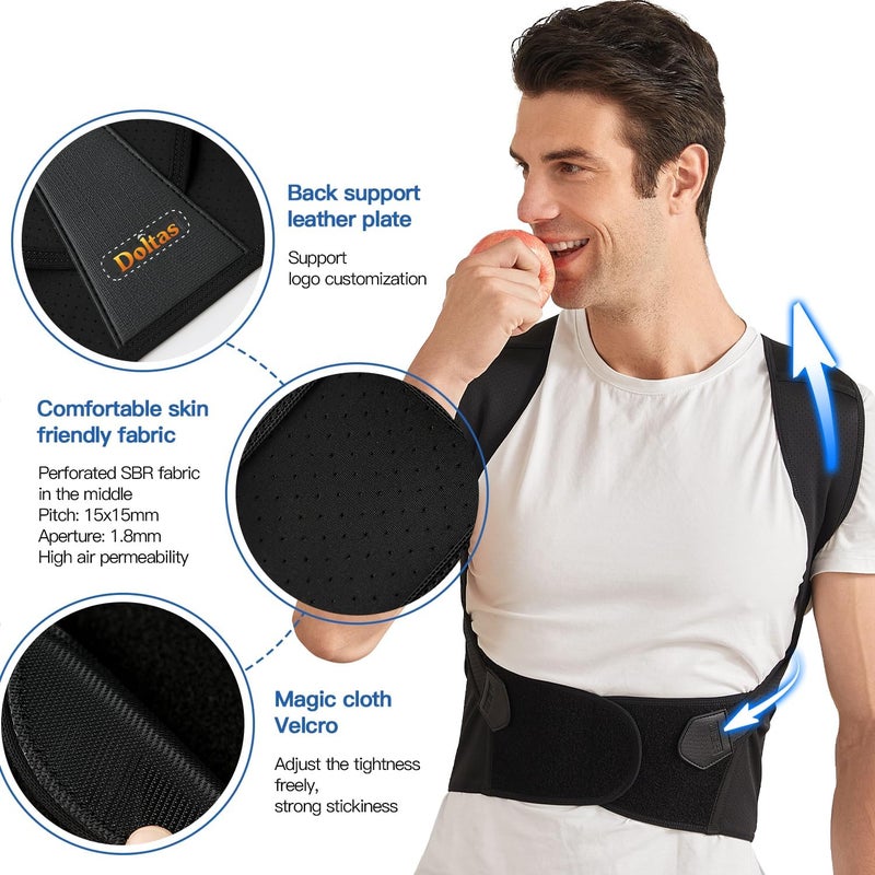 DOLTAS Neoprene X-Cross Posture Corrector Belt Universal Size Shoulder & Back Support Belt | Back Straightener Brace For Spine & Body Posture Correction | Clavicle Support For Unisex | Universal Size - Image 4