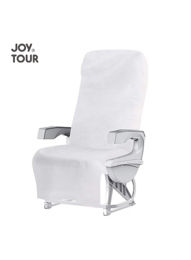 جولة الفرح Joysour غطاء مقعد يمكن التخلص منه، غطاء نائم القطار عالي السرعة المحمول المضاد للأوساخ والغبار، واقي مقعد من القماش غير المنسوج، أبيض - Image 1