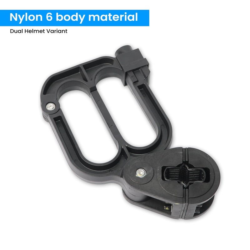 TVS Helmet Lock for Bike, Double Lock for Helmet Bike Riding Accessories, Anti-Theft Helmet Safety Lock, W - Shaped Helmet Lock for Motorcycle - Black - Image 2