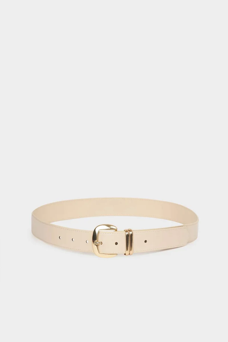ديفاكتو Woman Rectangle Clasp Faux Leather Jean Belt