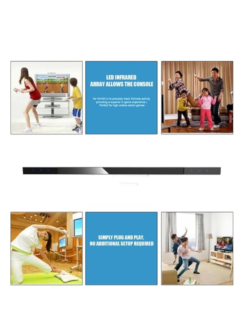KASTWAVE - شريط استشعار Wii، شريط استشعار الأشعة تحت الحمراء السلكي لجهاز Wii، شريط استشعار الحركة بالأشعة تحت الحمراء السلكي البديل، متوافق مع وحدة تحكم Wii وWii U، مستقبل مستشعر الحركة بالأشعة تحت الحمراء - Image 1