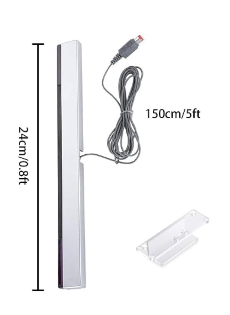 KASTWAVE - شريط استشعار Wii، شريط استشعار الأشعة تحت الحمراء السلكي لجهاز Wii، شريط استشعار الحركة بالأشعة تحت الحمراء السلكي البديل، متوافق مع وحدة تحكم Wii وWii U، مستقبل مستشعر الحركة بالأشعة تحت الحمراء - Image 1