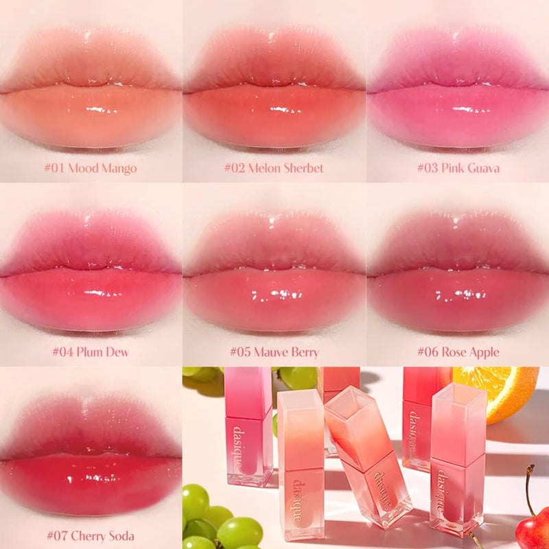 Dasique Juicy Dewy Tint (07 Cherry Soda) - Long-lasting Glossy Lip Stain, Non-sticky, Vegan & Cruelty-free - Image 5