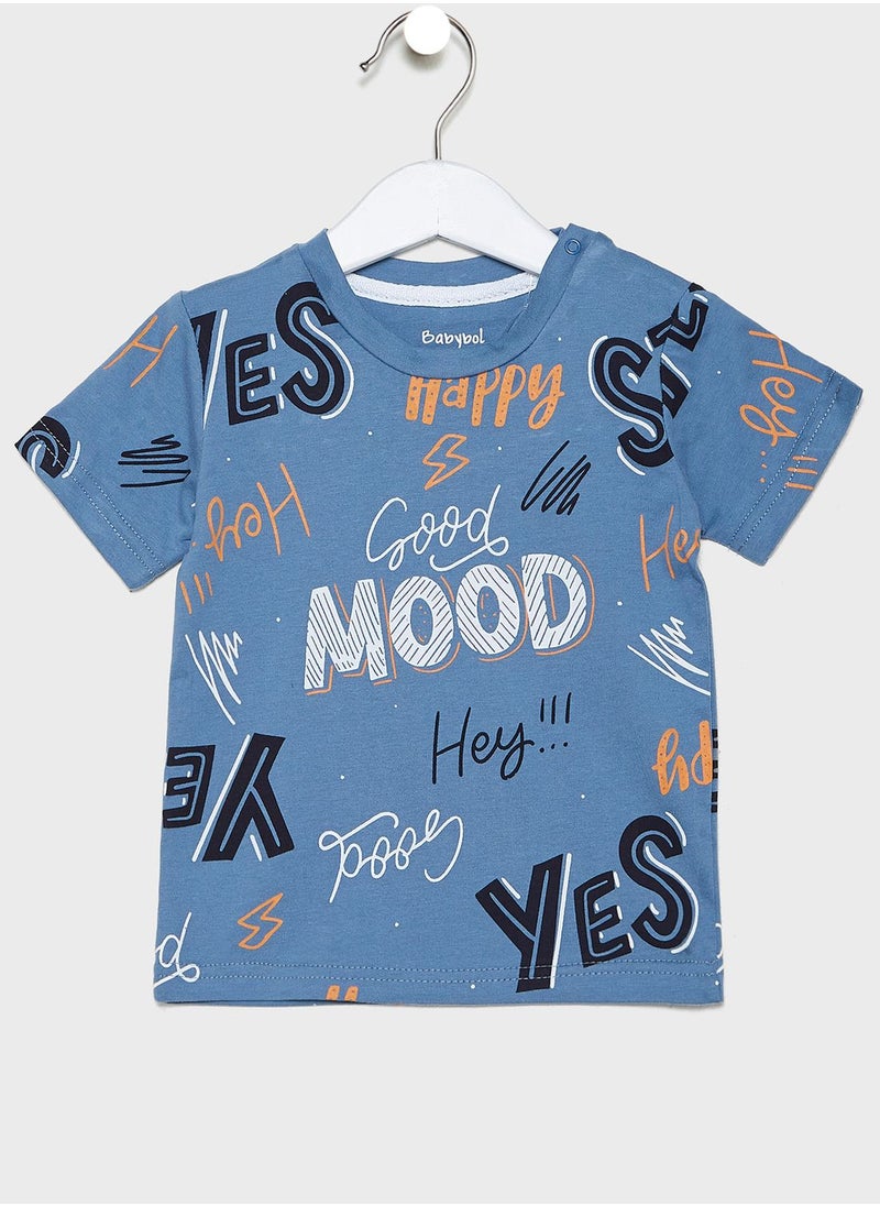 Babybol - Infant Printed T-Shirt + Shorts Set - Image 1
