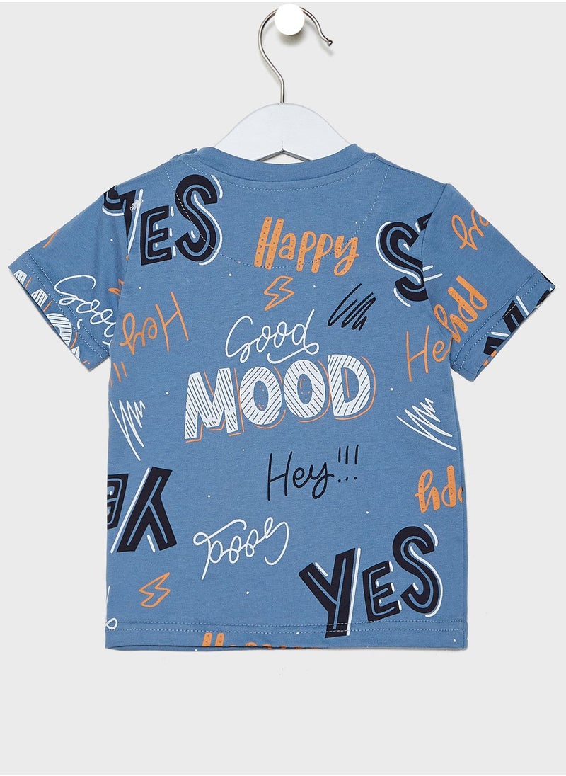 Babybol - Infant Printed T-Shirt + Shorts Set - Image 1