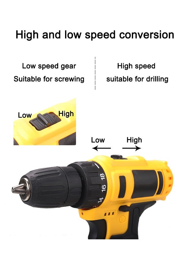 WAMIT - Cordless Drill,48V Power Tool,3/8'' Keyless Chuck,25+3 Clutch,2 Li-Ion Batteries and Home Charger Kit - Image 1