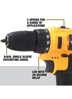 WAMIT Cordless Drill,48V Power Tool,3/8'' Keyless Chuck,25+3 Clutch,2 Li-Ion Batteries and Home Charger Kit  - Image 4