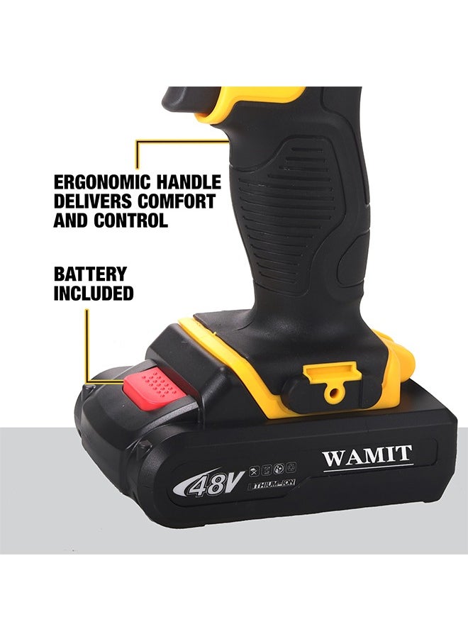 WAMIT - Cordless Drill,48V Power Tool,3/8'' Keyless Chuck,25+3 Clutch,2 Li-Ion Batteries and Home Charger Kit - Image 1