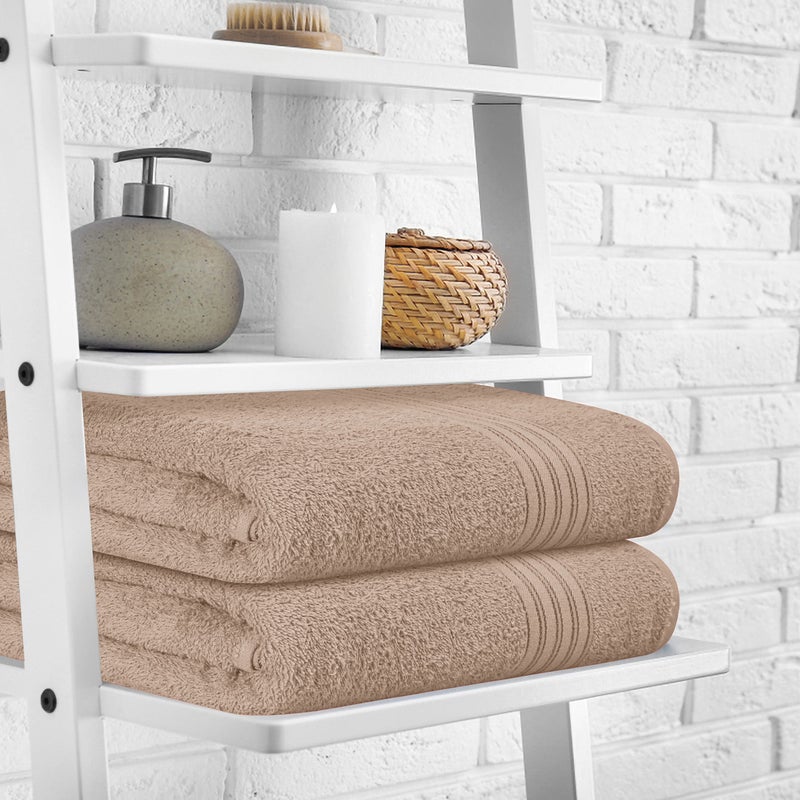 Boutiquo 100 ٪ Cotton 2 Pack Pack Pمن مجموعة 28 × 55 بوصة مناشف الحمام الكبيرة الصديقة للبيئة مضغوطات سريعة الوزن وملفات حمام ناع - Image 2
