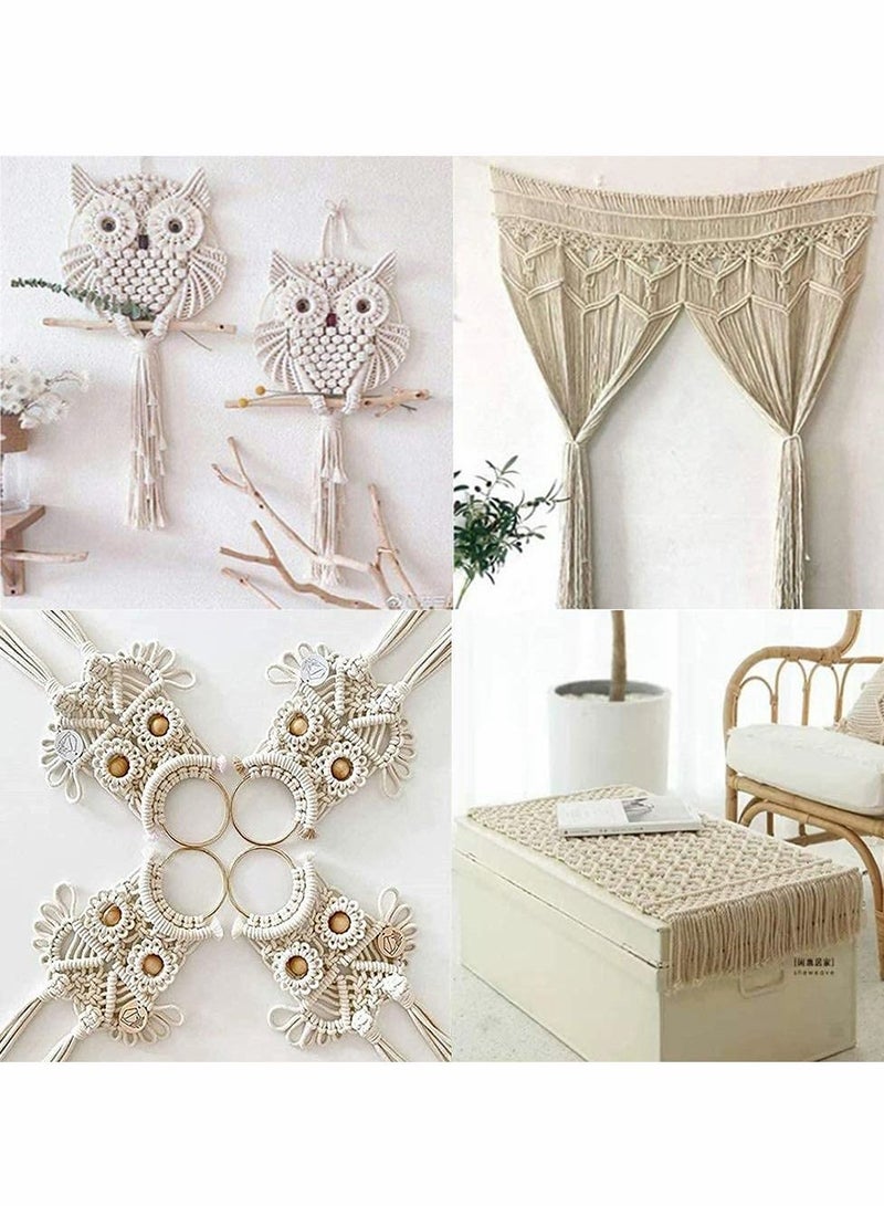 Y&D Natural Cotton Cord Perfect Macrame Supplies DIY Crafts 4 Ply Twisted Yarn - Image 3