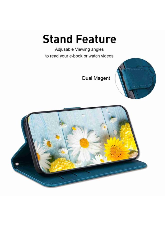 S-TOP Case For Samsung Galaxy S21 5G Lily Embossed Leather Phone Case - Image 5