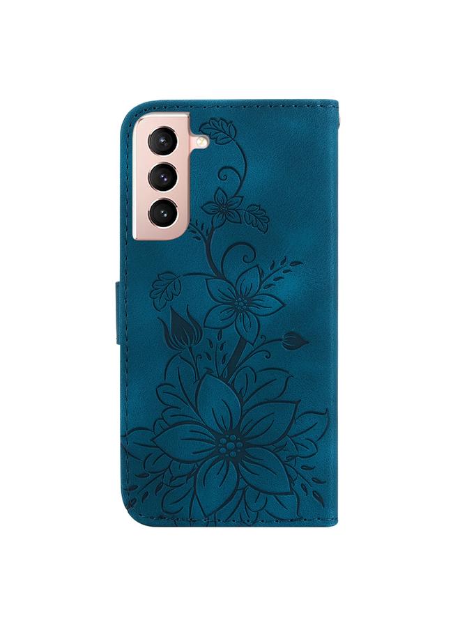 S-TOP Case For Samsung Galaxy S21 5G Lily Embossed Leather Phone Case - Image 3