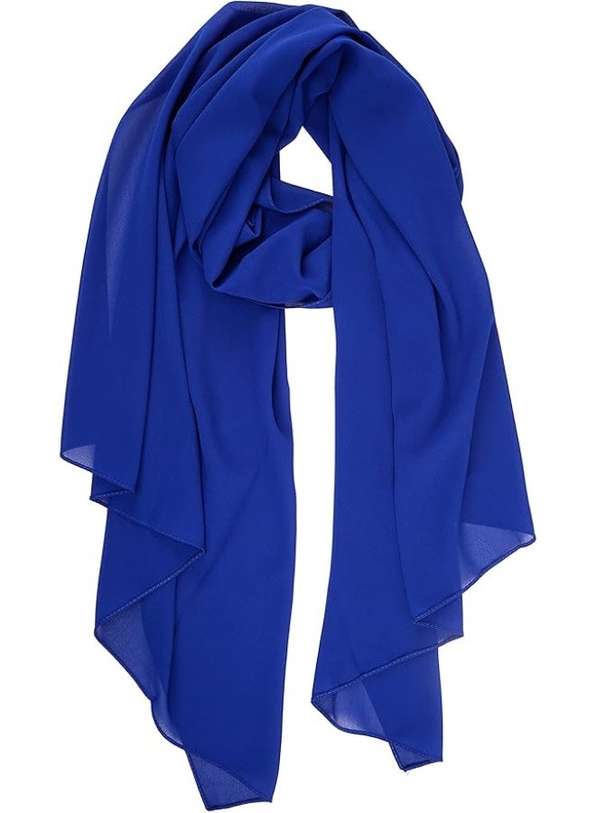 Chiffon Scarf for Women – Lightweight Soft Fashion Hijab Scarf, Solid Color Head Wrap Shawl, Elegant Sheer Long Scarves for Daily Wear, Travel & Special Occasions