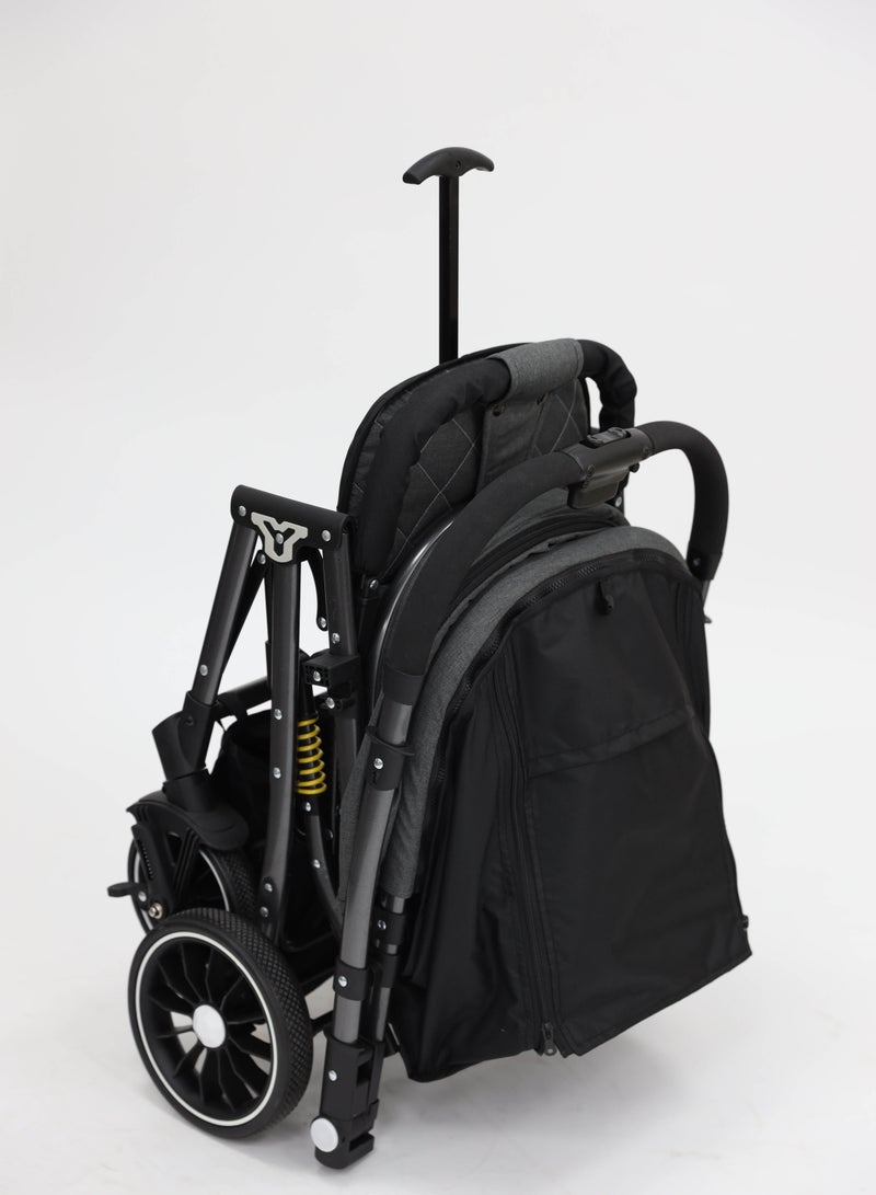 بيبي كارا عربية أطفال خفيفة الوزن للغاية بإطار ذهبي وقابلة للطي للاستخدام في مقصورة السفر - Image 2