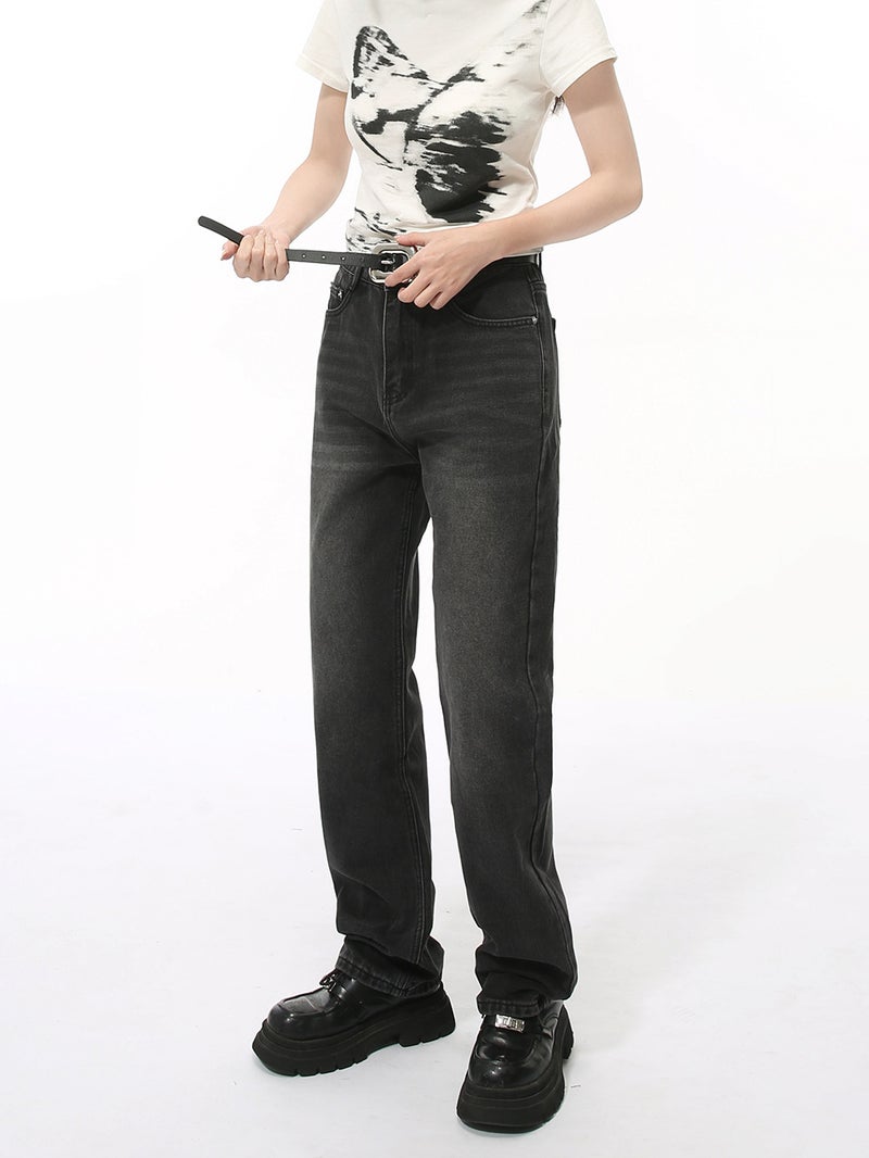 Mtlclothes Men'S Clothing | Autumn American Vibe High Street Grinding White Straight Tube Joker Washed Jeans Casual Tide - Image 3