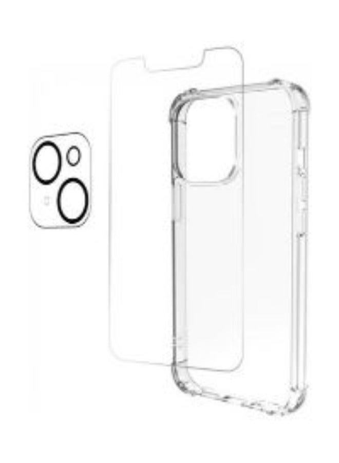 ACLIX 3-Pack 3D Screen Gorilla Case Cover And Lens Protector For iPhone 13 Clear - Image 1