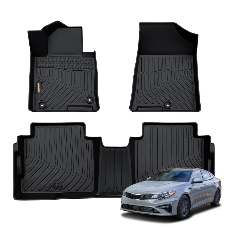 Binmotor Floor Mats for Kia Optima 2016-2020 & for Hyundai Sonata 2015-2019, All Weather Car Mats for Kia Optima Accessories Rubber Liners - Image 1