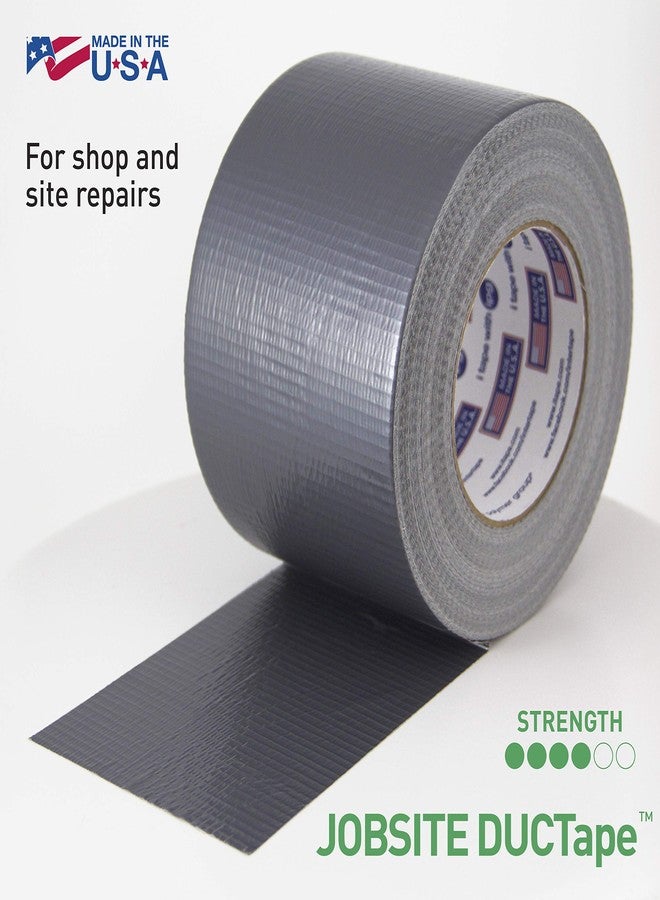 اي بس سي شريط لاصق IPG JobSite DUCTape، شريط لاصق من الدرجة الاحترافية، 3.77 بوصة × 60 ياردة، فضي (لفة واحدة) - Image 2