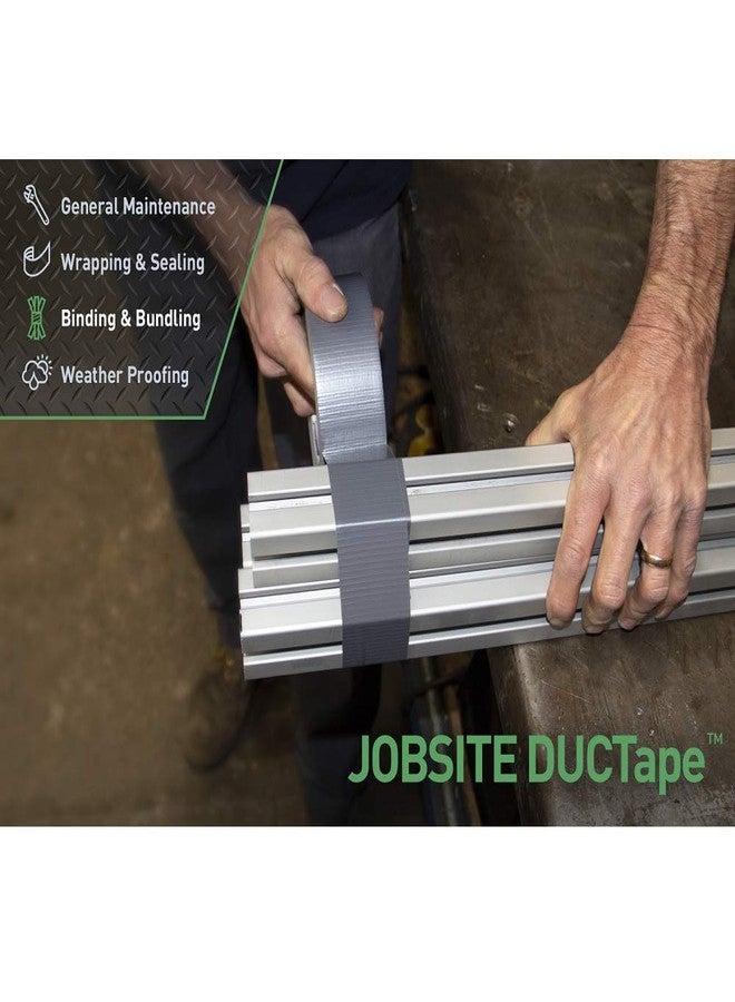 اي بس سي شريط لاصق IPG JobSite DUCTape، شريط لاصق من الدرجة الاحترافية، 3.77 بوصة × 60 ياردة، فضي (لفة واحدة) - Image 3