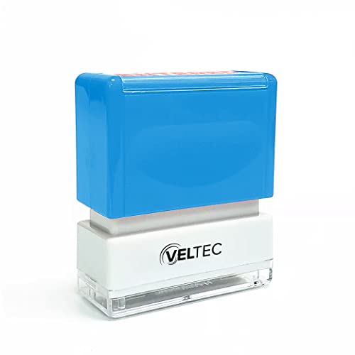 Veltec Premium Pre-Inked Message Stamp, Red Ink (Scanned) - Image 4